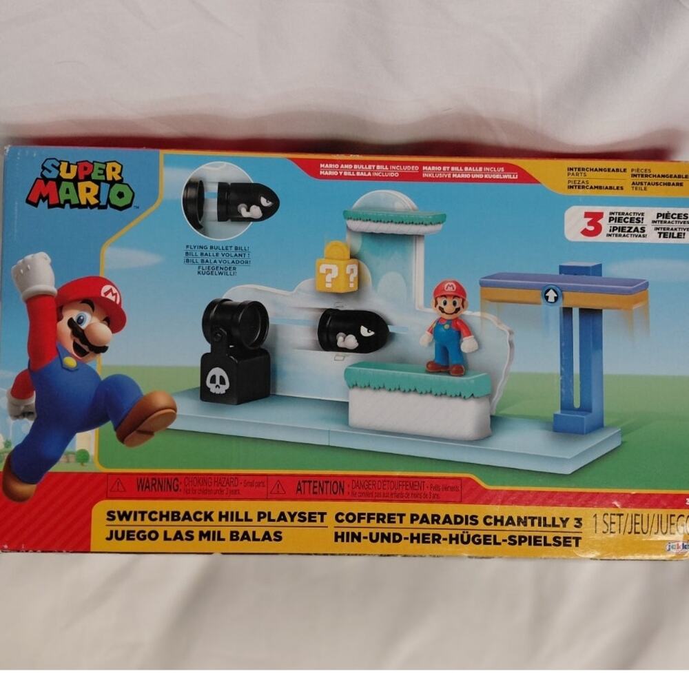Super Mario Switchback Hill Playset NIB Jakks Pacific Nintendo 2.5”